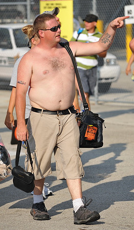 Ok honey, I know I should have worn a shirt.  I think they are selling t-shirts over there